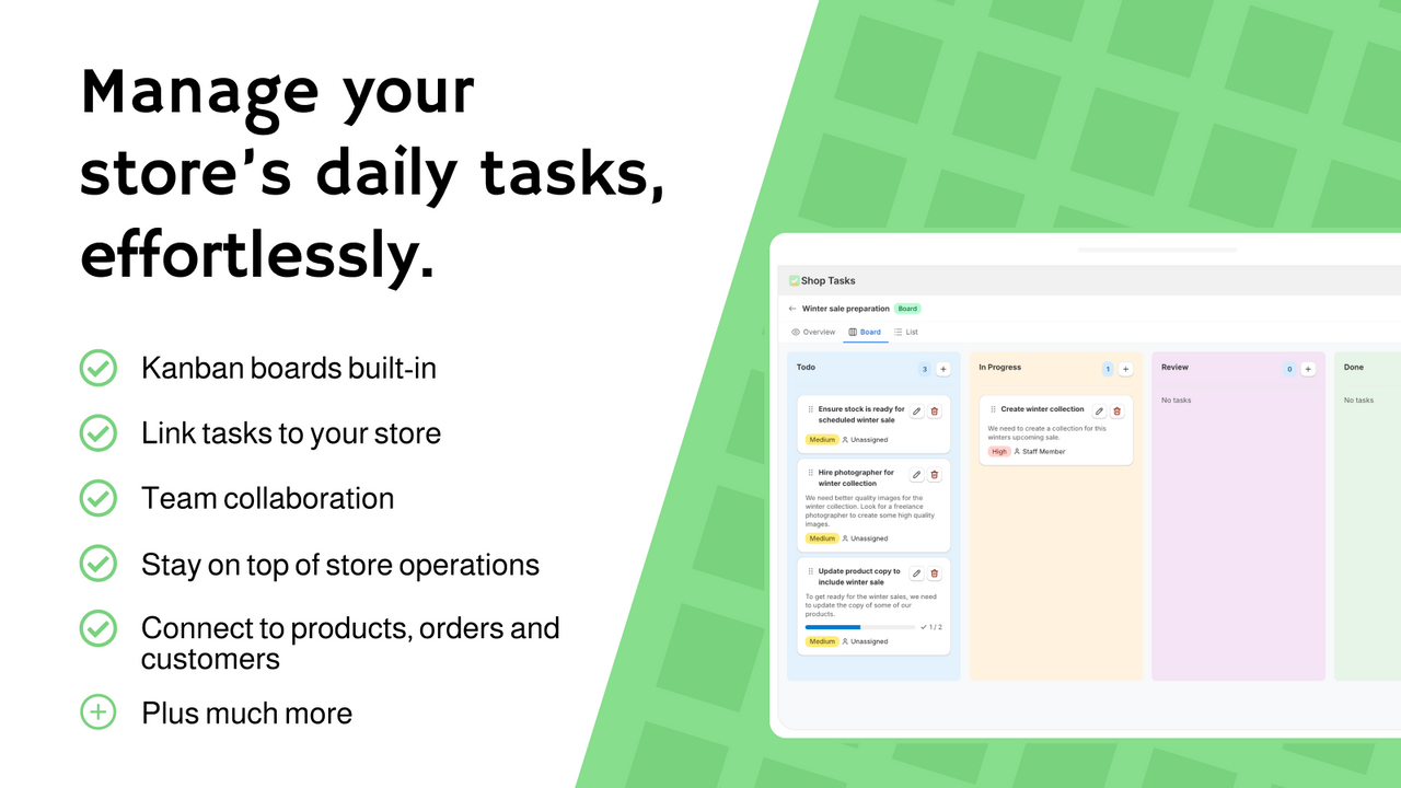 ShopTasks App Store listing preview